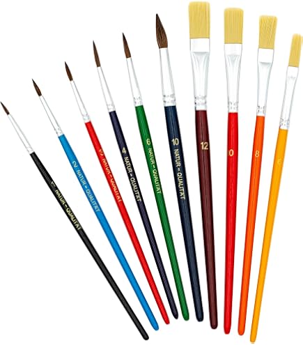 TSI 49110 - Set di pennelli da 10 pezzi pennello per capelli misura