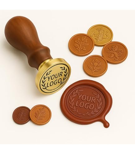 Timbro Ceralacca Ovale Con Chiave - Testa In Ottone Rimovibile Con Manico In Legno - Foto 7