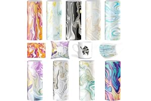 VOHESEA 9 Farbe Infusible Transfer Ink Tie Dye Infusible Ink Folie für Cricut Joy 11.5x30.5cm Infusible Transferpapier Unlöslich Sublimationstintenblatt für Wärmepressmaschine für T-Shirt, Tasse, Untersetzer