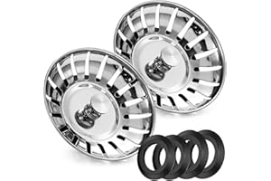DEKUKAR 2 Pack Stainless Steel Kitchen Sink Bowl Strainer and Plug, 78mm Kitchen Sink Plug for Single Double Bowl Use, Kitchen Bathroom Food Hair Catcher Filter Stopper - Prevent Clogs, Bad Smells