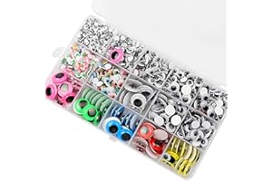 Vanyibro 1500 Pieces Self-Adhesive Wobbly Googly Wiggle Eyes,Craft Scrapbooking Accessories for DIY Projects