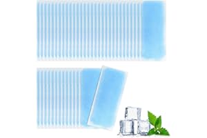 UNIHOC 50 Piezas Bolsa Gel Frio, Parches de Refrigeración de Fiebre, Gel Parches Antigolpes de Calor Frío, Tiritas de Enfriamiento de Fiebre, Refresca en Verano, Alivia la Fatiga, Reductor de Fiebre