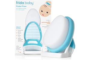‎FRIDA BABY Frida Baby DermaFrida FlakeFixer | 3-teiliges Set gegen Milchschorf bei Babys | Mit Schwamm, Bürste, Kamm & Ständer | Sanfte Kopfhautpflege ab Geburt | Beruhigt & entfernt Schuppen schonend