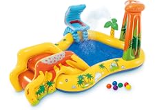 Intex Dinosaur Play Center Inflatable Swimming Pool, 249 cm x 191 cm x 109 cm Size