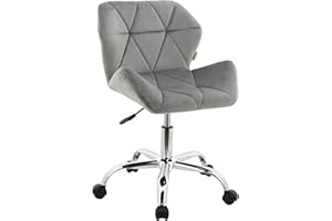 HNNHOME® - Moderna silla de escritorio con diseño Eris - Silla acolchada y giratoria de tela, para oficina, regulable en altura