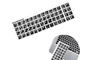 FutureHight Weissen Buchstaben Arabisch Englischen Tastatur Aufkleber Schwarz Fuer Laptop PC