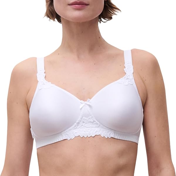 Monki - Reggiseno in raso marrone polvere con inserti in pizzo
