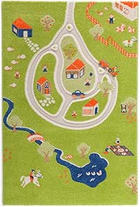 Little Helper 3D Childrens Play Rug in Fun Farm Design, Multicoloured (100 x 150 cm)
