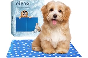 OIGAE Kühlmatte für Hunde, Kühlmatte Katze,Dog-Paw Gel Kratzfest rutschfest Weich Wasserabsorbierend Geruchlos Hundedecke für Sommer Ungiftige Gelauflagen 50X40CM