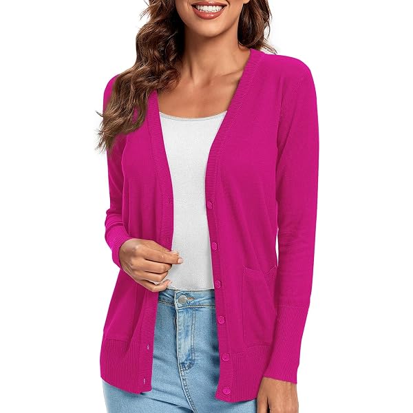 Women's Long Sleeve Open Front Cardigan - Soft Popcorn Knit, Pockets, Mustard Color - View #3
