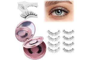 Fadlash Sztuczne Rzęsy 3D Magnetyczne Rzęsy Wielokrotnego Użytku 2 Pary Zestaw Sztuczne Rzęsy Magnetyczne Podwójne Wodoodporne Bez Potrzeby Kleju Z Aplikatorem 24P+KS01