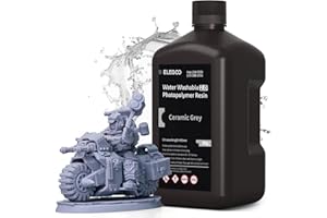 ELEGOO Resina Lavable al Agua 2.0 Gris 2KG, Resina 3D UV Rápido 395-405nm de Baja Contracción y Alta Durabilidad, Resina Fotopolímero 3D para Impresoras 3D Resina LCD/SLA/DLP