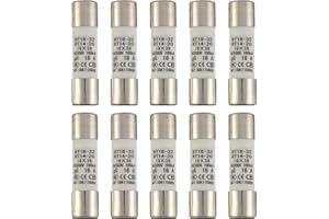 SIGANDG 16A 500V Fusible à tube céramique RT18-32 Fusible haute tension cylindrique 10x38mm (paquet de 10)