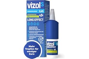 ‎VIZOL S Vizol S 0,4% Long Effect Augentropfen bei starken Symptomen trockener und gereizter Augen, beruhigende Pflege in der stärksten Konzentration von 0,4% Natriumhyaluronat
