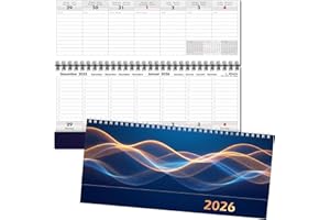 ANSCHÜTZ Querkalender 2026 Schreibtischkalender mit 2 Seiten pro Woche Terminkalender