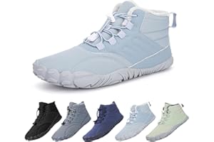 Deedlite Röck Performance Barfußschuhe Winter, Barfuss Schuhe Damen Winter Wasserdicht & Warm Gefüttert Outdoor Barfuß Winterschuhe Herren