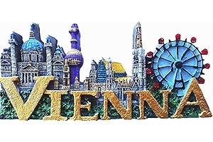MUYU MAGNET Calamita da frigorifero 3D Vienna Austria souvenir collezione regalo decorazione casa e cucina lavagna magnetica magnetica magnete frigorifero Vienna