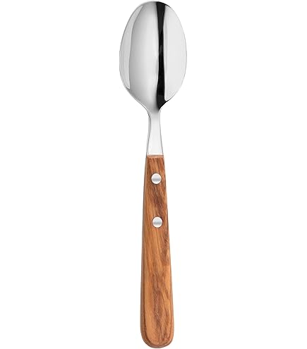 Cucchiaio Da Tavola Arcos - Acciaio Inox 18/10, 200 Mm, Manico In Legno Marrone