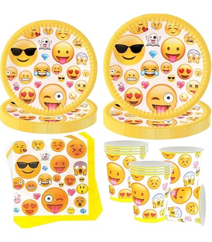 Unique Party 79443 Rainbow Fun Emoji Party Bags Pack of 8
