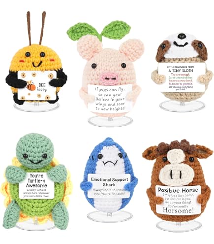 Generico Animaau Crochet Positif | avec Carte d'encouragement | Mini Generico Animaau Crochet Positif | avec Carte d'encouragement | Mini