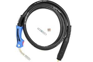 ELECTROMECANICA CANTABRIA ELCAN ELCAN Antorcha soldadura hilo MIG MAG 25AK de 4 metros con euroconector para máquina soldar semiautomática con gas refrigerada por aire (soplete torcha MB25)