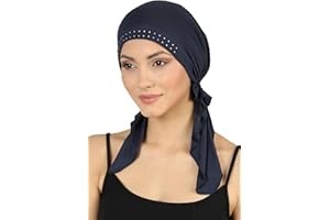 DERESINA HEADWEAR Bandeau Chimio Femme, Foulard Bandana Pré-Noué en Bambou, Turban chimiotherapie. Confortable, Léger & Respirant Coiffe, Idéal pour Perte de Cheveux Deresina