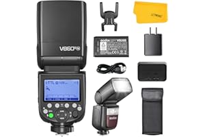 Godox V860III-N TTL Flash pour Nikon, 2.4G Externe Flash 1/8000s HSS Speedlite, 10 Levels LED Modeling Lamp, 480 Flashs Pleine Puissance,Compatible pour Nikon Caméra(Godox V860II-N Version Améliorée)