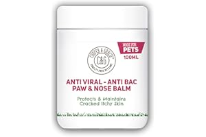 C&G PETS Dog Paw And Nose Balm 100ml - Instantly Soothe Cracked Itchy Skin and Paws - Anti-fungal Cruelty Free Formula - Best Grooming For Dogs