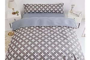 BESCH Edredón Estampada para Invierno Nórdico de Microfibra 180x240cm + 1 Funda de Cojin 50x70cm - Edredónes Suave, Cálido, Gruesa