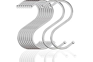 Yogopro Crochets S, 20 Crochets en S in 3.4", Convenant Jusqu'à 32MM de Diamètre Crochets en S Acier Inoxydable Pour Suspendre dans les Armoires de Cuisine