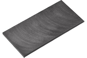 sourcing map Graphite Plaque 100mmx50mmx3mm Graphite Bloc pour Experimental Électrode Électrolyse Galvanoplastie Noir 1Pcs