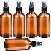 XIAOXIAO 100ml Small Amber Glass Spray Bottle Empty Fine Fog Glass Bottles Atomizer Spray Bottle for Essential Oils, Fragrance Oil Sample