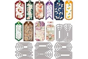 ‎GLOBLELAND GLOBLELAND Lesezeichen Tags Stanzschablonen Metall Geometrische Rahmen Stanzformen Eingebettete Grenzen Hintergrund Stanz Und Prägeschablonen Für Scrapbooking Bastelarbeiten Papierkartenherstellung