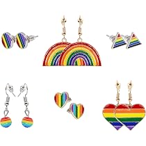 Regenbogen Pride Haargummis - 4 Stück, 10x10 Cm, Bunte Streifen-Haarbänder Für Frauen & Mädchen