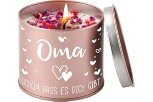 ‎PRSTENLY PRSTENLY Oma Geschenk, 9OZ Stumpenkerzen Mit Spruch - OMA, SCHÖN DASS ES DICH GIBT, Geschenke Für Oma zum Geburtstag Muttertag Ostern, Oma Geburtstagsgeschenk Von Enkel