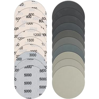 100-Pack 6-Inch Hook & Loop Sanding Discs - Grits 1000 To 5000 For Wet/Dry Use