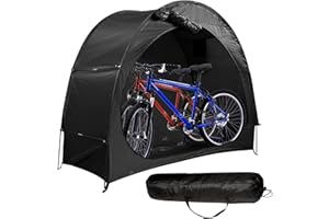 QQ CAT Tente de vélo pour le rangement extérieur, vélo et équipement de rangement portable pour et outils de jardin, grande housse de vélo portable 190T, tente de vélo portable pour jusqu'à 2-3 vélos, abri