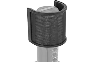 Geekria for Creators Mic Metal Pop Filter,osłona przedniej szyby z metalową siatką i filtrem piankowym, Antipop kompatybilna z FIFINE K669B,K683A,MXL 770,Audio-Technica AT2020,Rode NT-USB(rozmiar S)