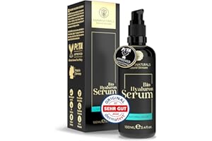 ‎KAPUA NATURALS Bio Hyaluron Serum hochdosiert – 100ml – multimolekulare Hyaluronsäure – 8-Fach Anti-Aging Komplex mit Bio Aloe Vera, Vit E & B5 – vegane Naturkosmetik – Hyaluronic Acid Serum – Made in Germany