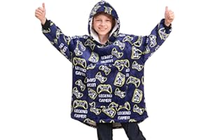 Ceruwum Gamer Hoodies for Boys, Kids Hooded Sweatshirt, Oversized Hoodie Blanket for Teens