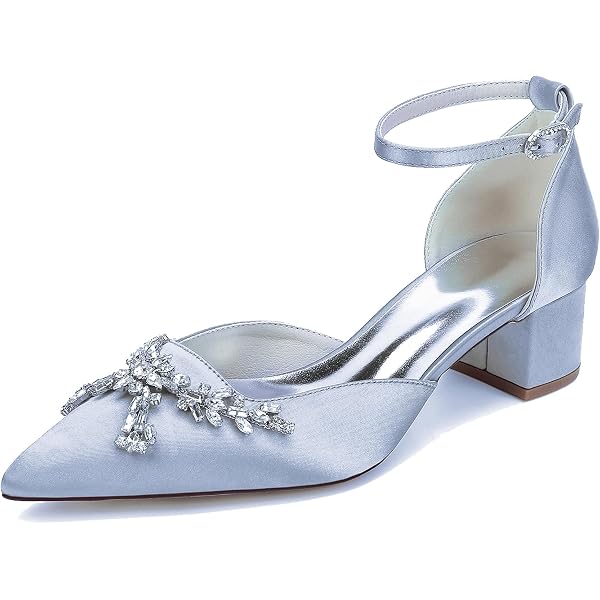 Hanfike Slip-on Abito da Sposa Scarpe per le Donne Tacco
