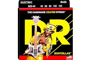 DR Strings BOOTZILLAS™ - CLEAR Coated Stainless Steel Bass Strings: 5-String Medium 45-125