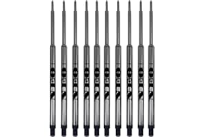 NEO+ - Ensemble de recharges pour stylo à bille Waterman Recharge de stylo à bille à pointe moyenne. SET OF 10 BLACK INK