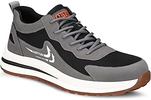 LAoutun Safety Trainers Men Steel Toe Cap Trainers Protective Safety Shoes Breathable Work Trainers Lightweight Work Shoes for Men Comfy Work Industrial Sneakers Puncture Proof Construction Work Boots