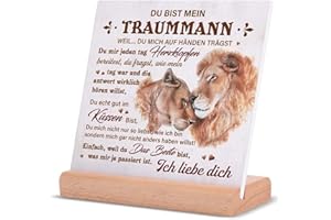 ‎JURATAR Juratar Ich Liebe Dich Geschenke für Männer, Geschenke für Ehemann- Holzschilder Heimat Dekoration Jahrestag Geschenk für Ihn, Hochzeitstag, Geschenke für Freund