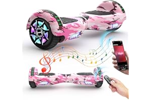 Hoverboards for Kids, iHoverboard H1 6.5" Self Balancing Hoverboards, Hoverboards with Go-Kart Bundle, Smart Hoverboards with Bluetooth Speaker, Flash LED Lights, Gift for Boys and Girls