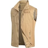 MeiLayM Hombres Aire Libre Chaleco Casual Respirable Chaleco Pesca de Algod&oacute;n Sin Mangas chaleco Fotograf&iacute;a Vintage C&aacute;mping M