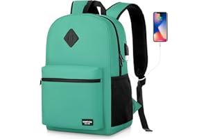 YAMTION Zaino Porta PC per Ragazzo, per Uomo e Donna, per Scuola Superiore e Media con Caricatore USB