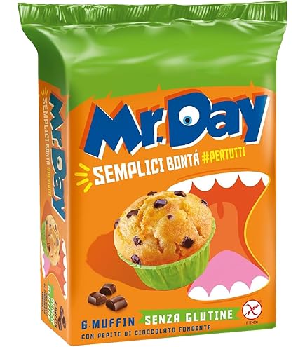 Mr.Day - Muffin Senza Glutine con Pepite di Cioccolato Fondente