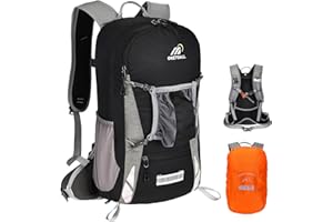 LOCAL LION Zaino Ciclismo con Sistema Schienale, Zaino per Bici con Copertina Antipioggia, Zaino MTB Impermeabile per Uomo Donna, Zaino Sportivo da Campeggio